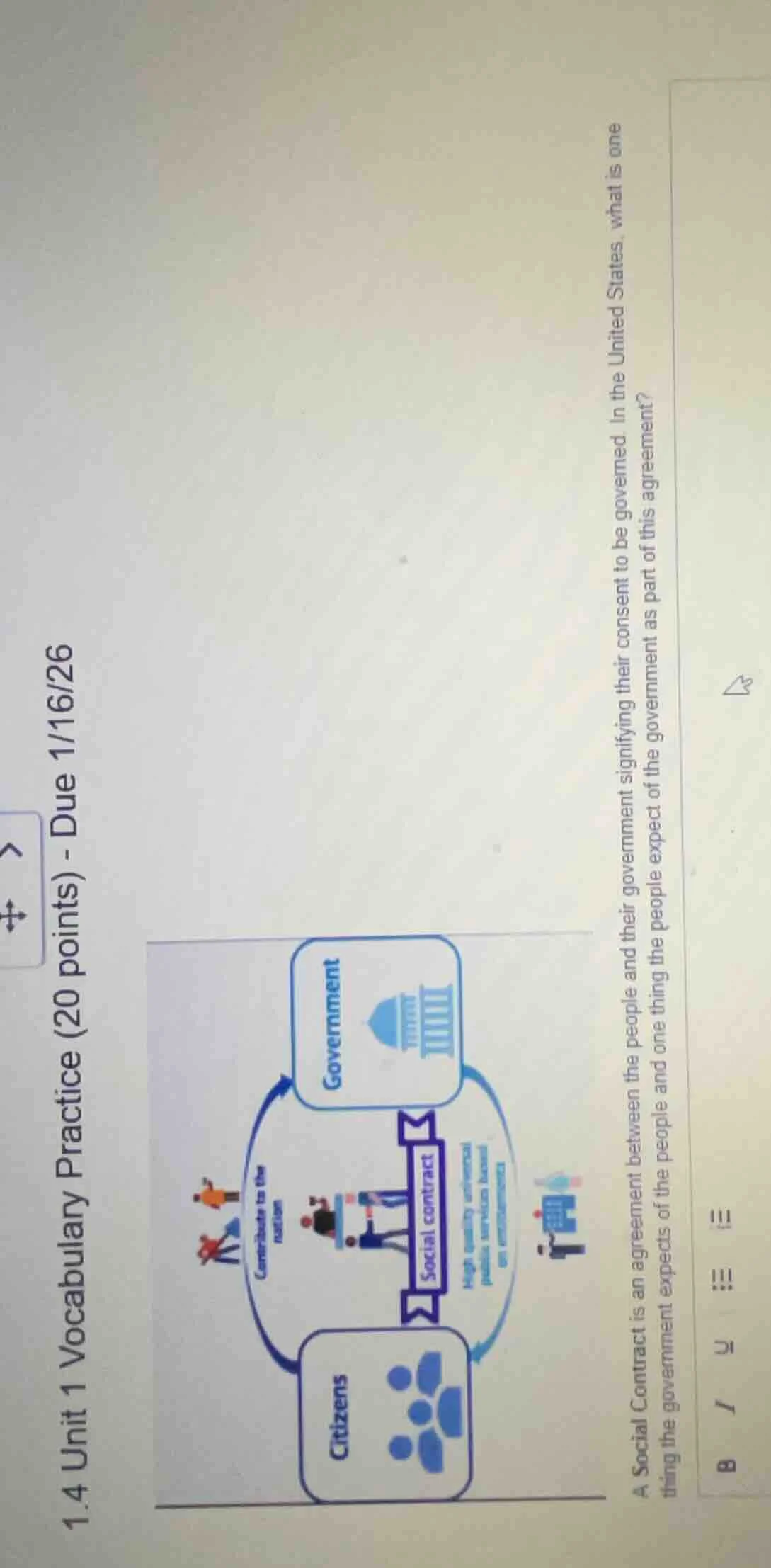 1.4 unit 1 vocabulary practice (20 points) - due 1/16/26 a social contr…