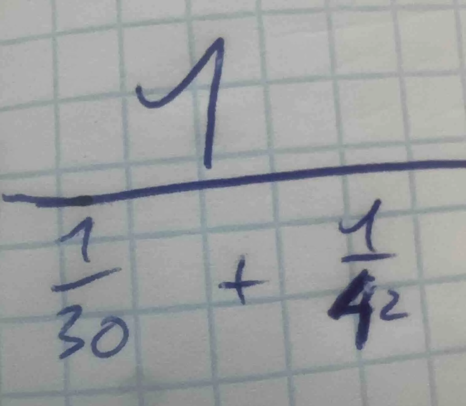 calculate the value of the fraction: \\(\\dfrac{1}{\\dfrac{1}{30} + \\d…