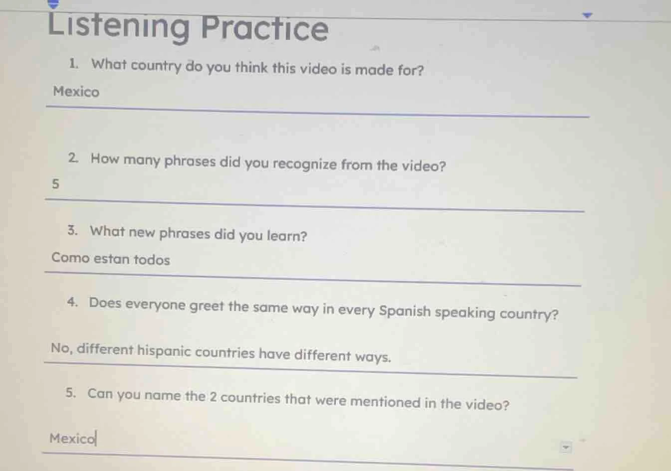 listening practice 1. what country do you think this video is made for?…
