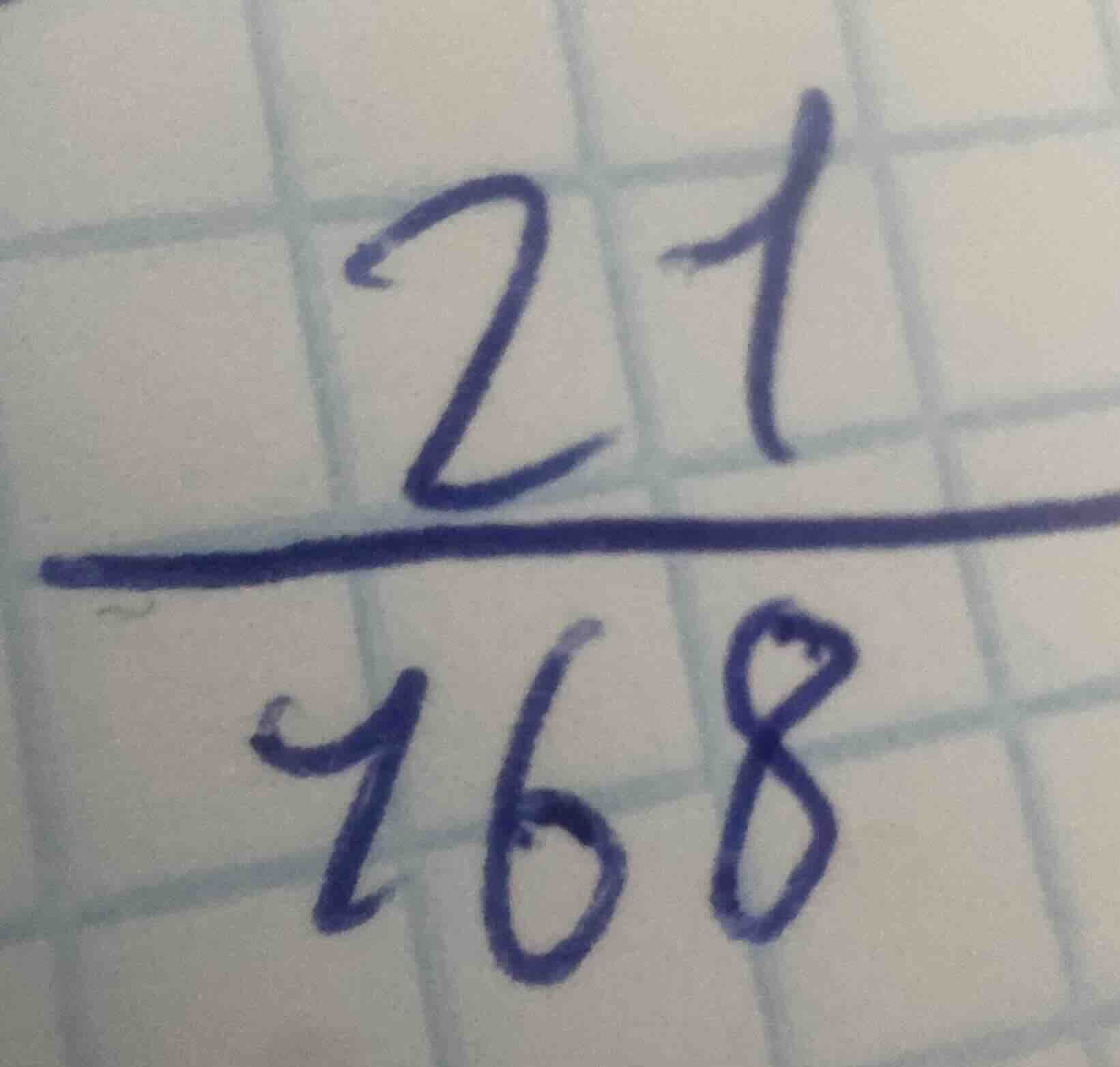 (\frac{21}{168})