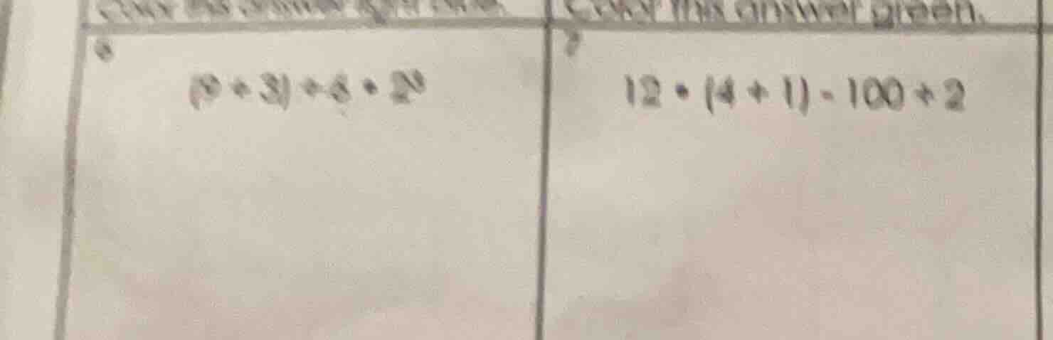 (9 + 3) + 8 + 29 12 * (4 + 1) - 100 + 2