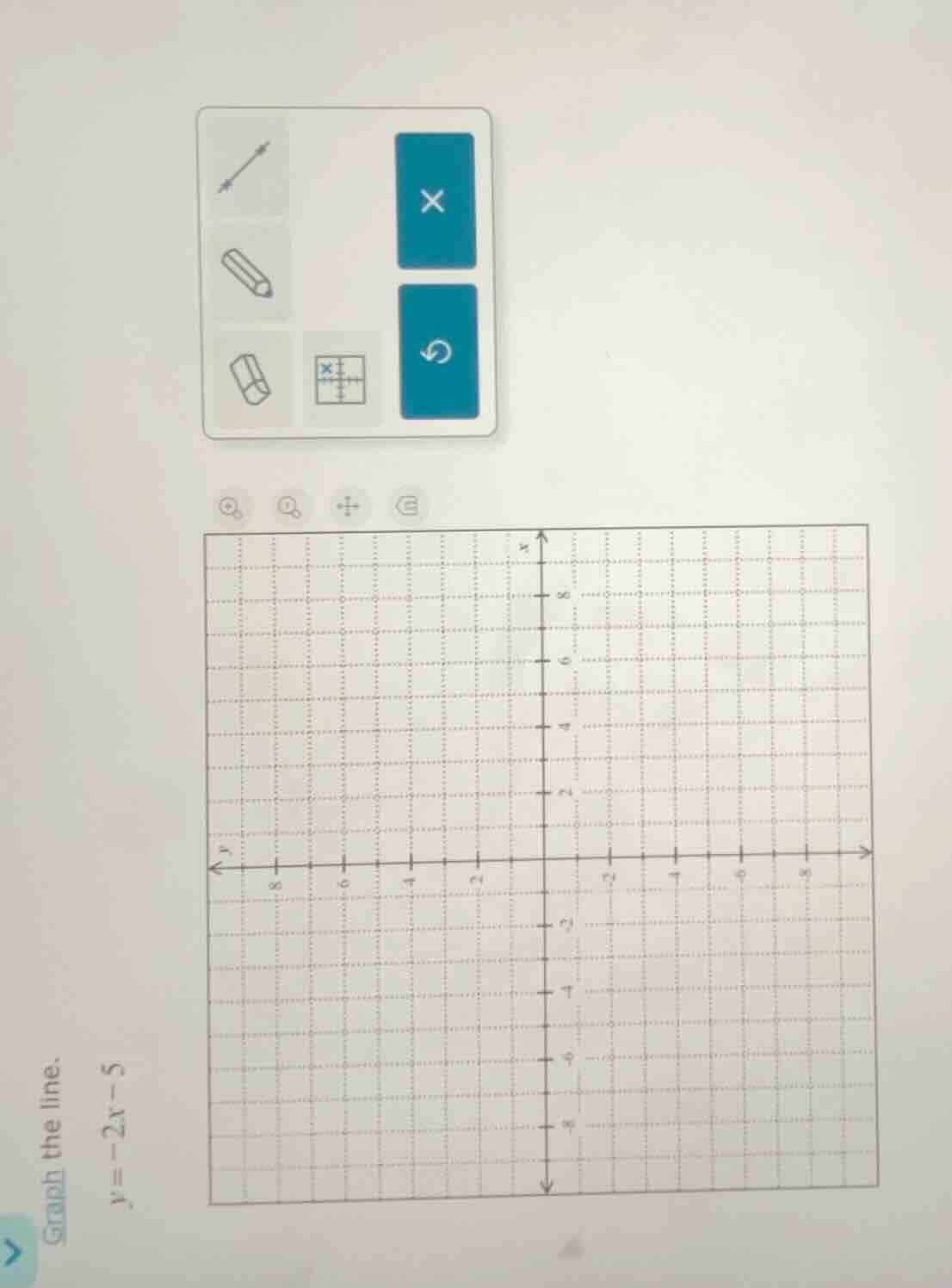 graph the line. y = -2x - 5