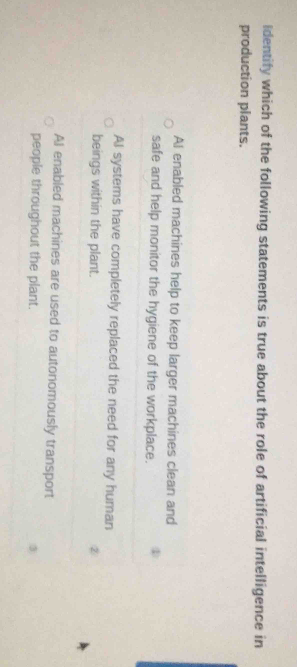 identify which of the following statements is true about the role of ar…