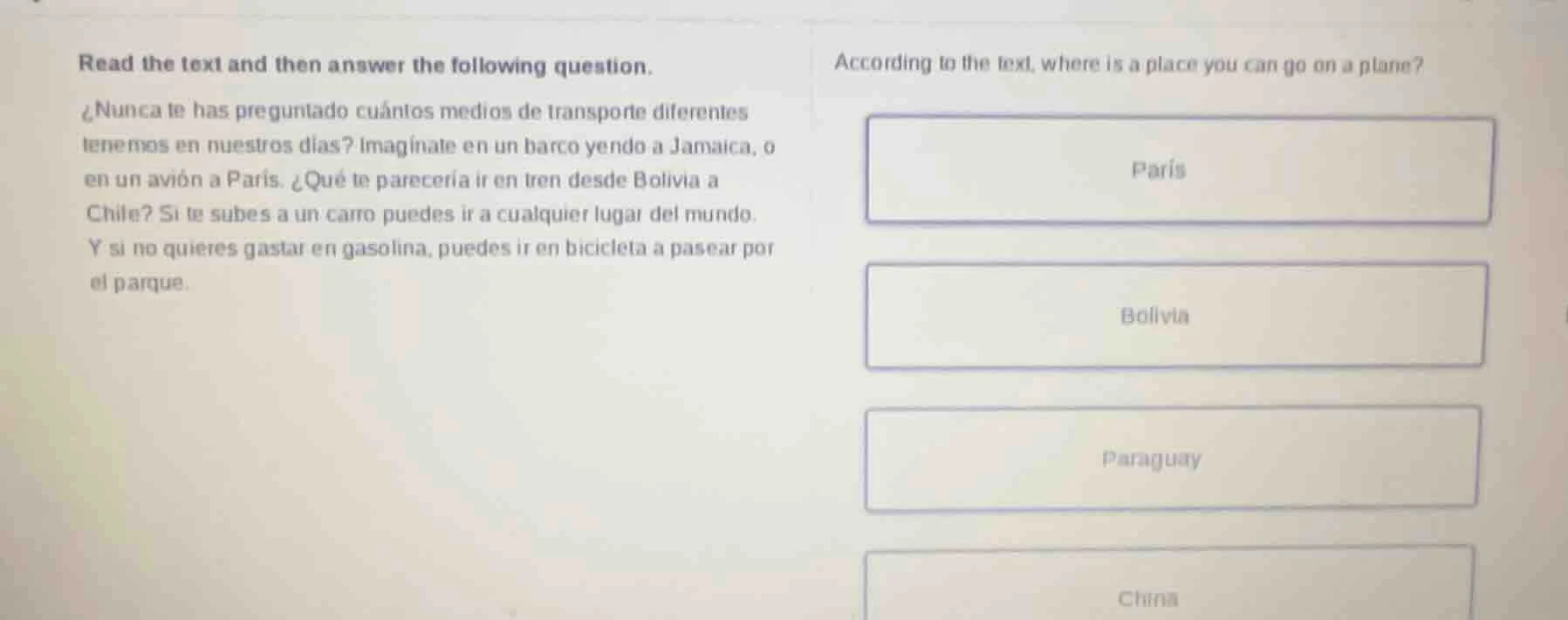 read the text and then answer the following question. ¿nunca te has pre…