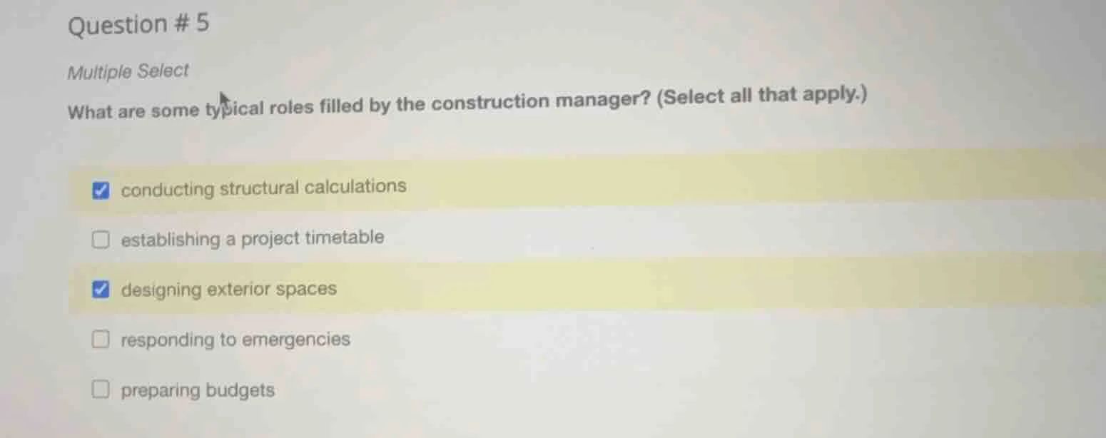 question # 5 multiple select what are some typical roles filled by the …