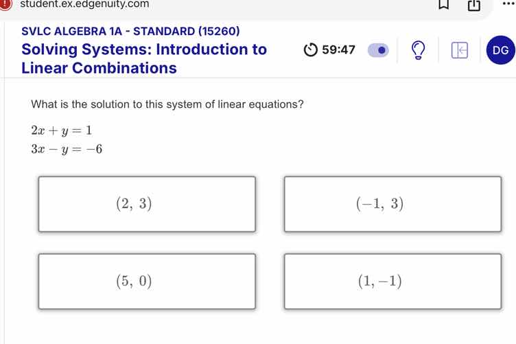 svlc algebra 1a - standard (15260) solving systems: introduction to lin…