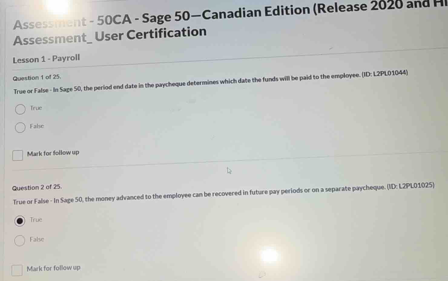 assessment - 50ca - sage 50—canadian edition (release 2020 and h assess…