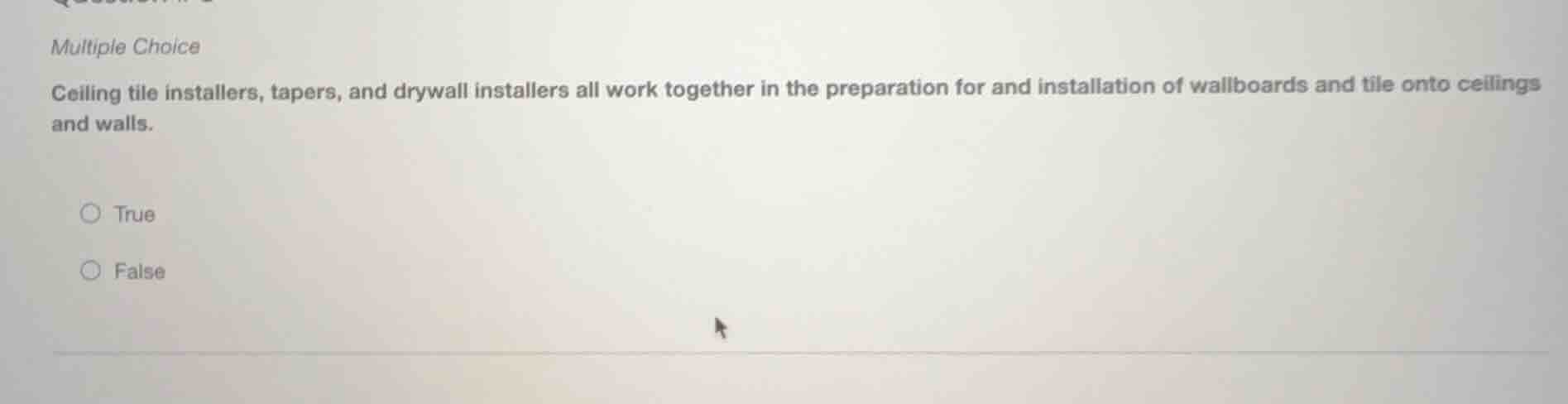 multiple choice ceiling tile installers, tapers, and drywall installers…