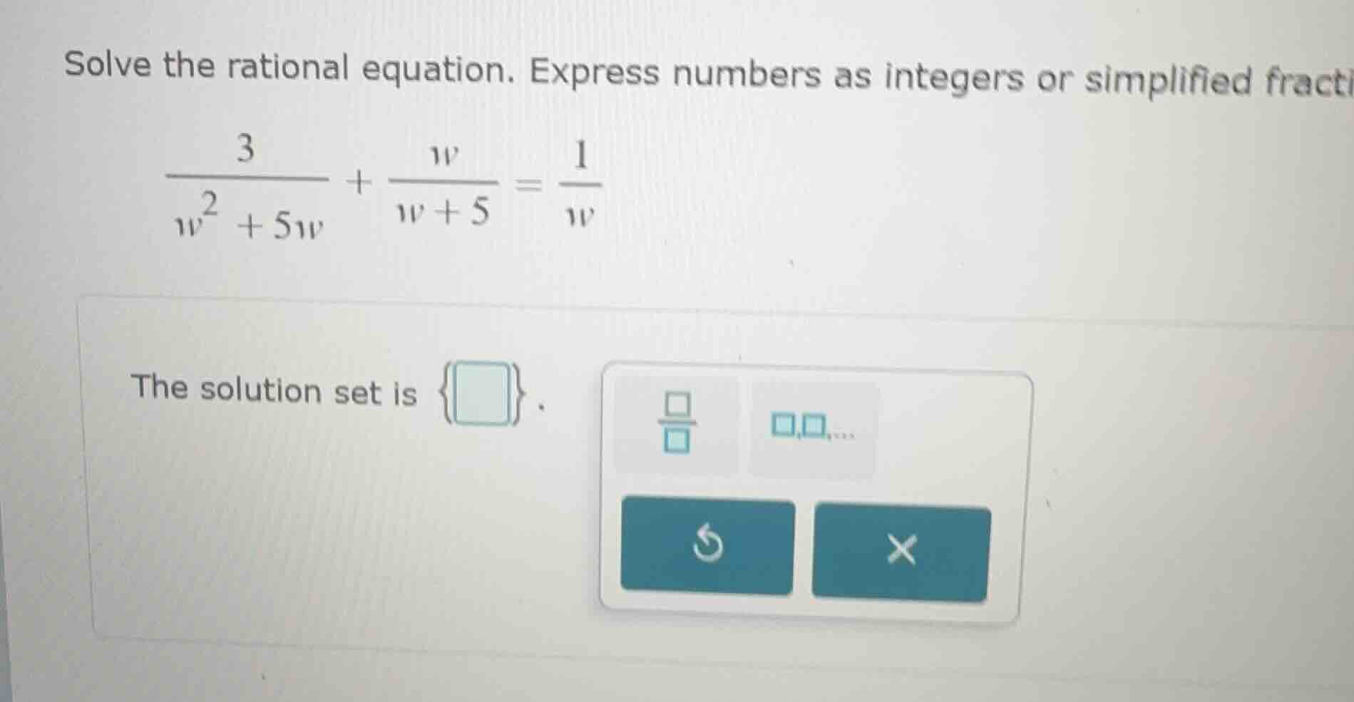 solve the rational equation. express numbers as integers or simplified …