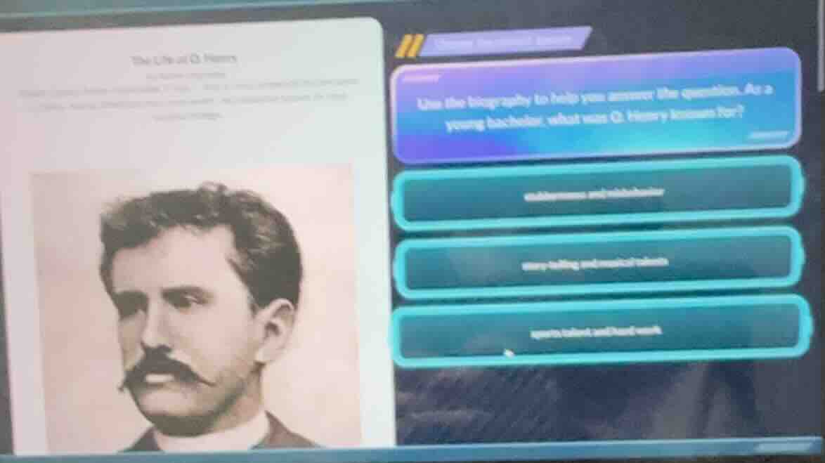 the life of o. henry use the biography to help you answer the question.…