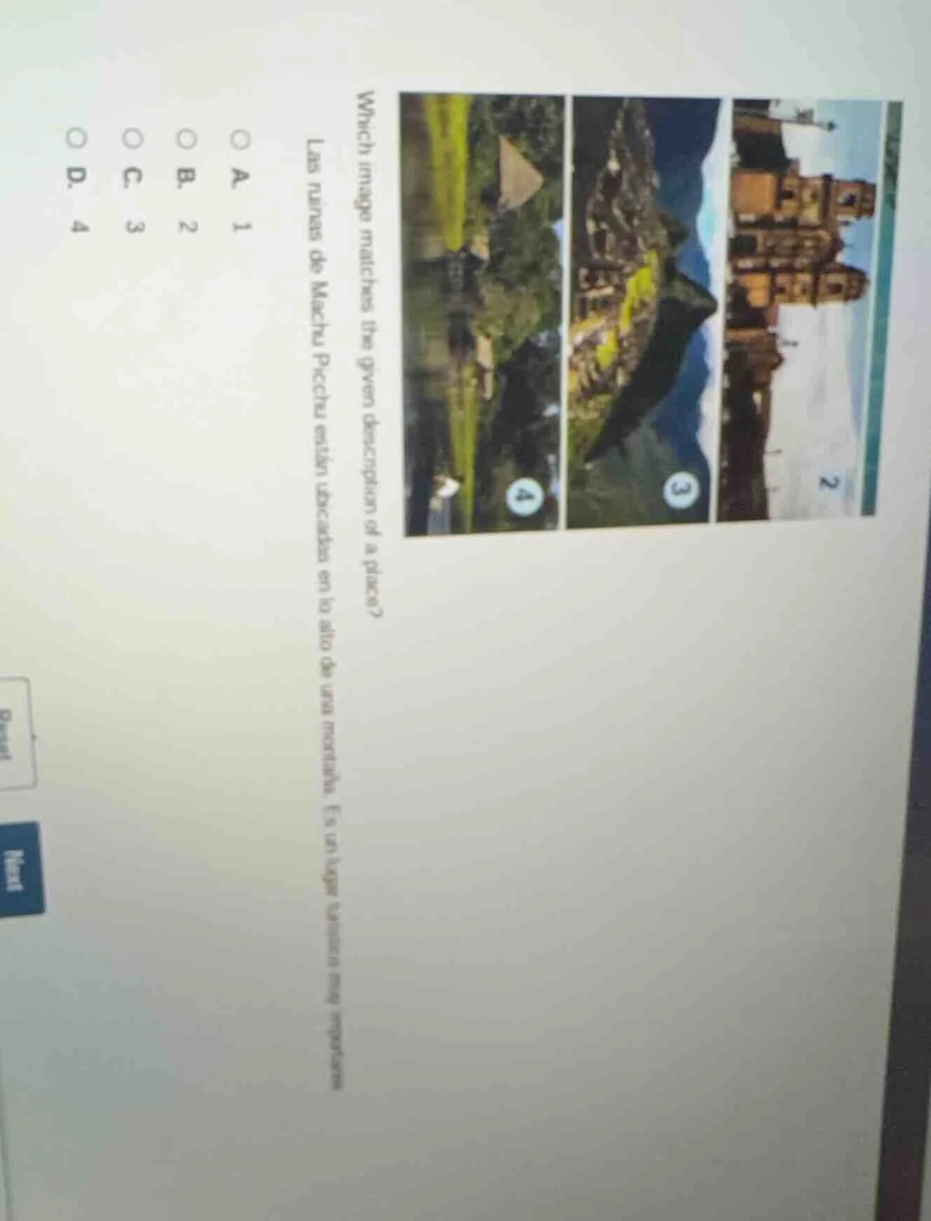 which image matches the given description of a place? las ruinas de mac…