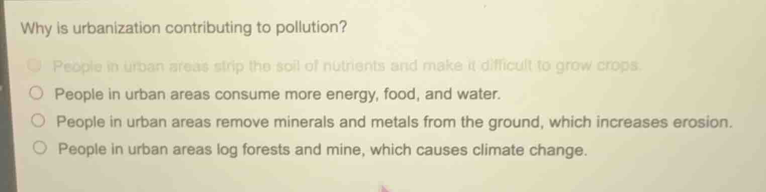 why is urbanization contributing to pollution? people in urban areas st…