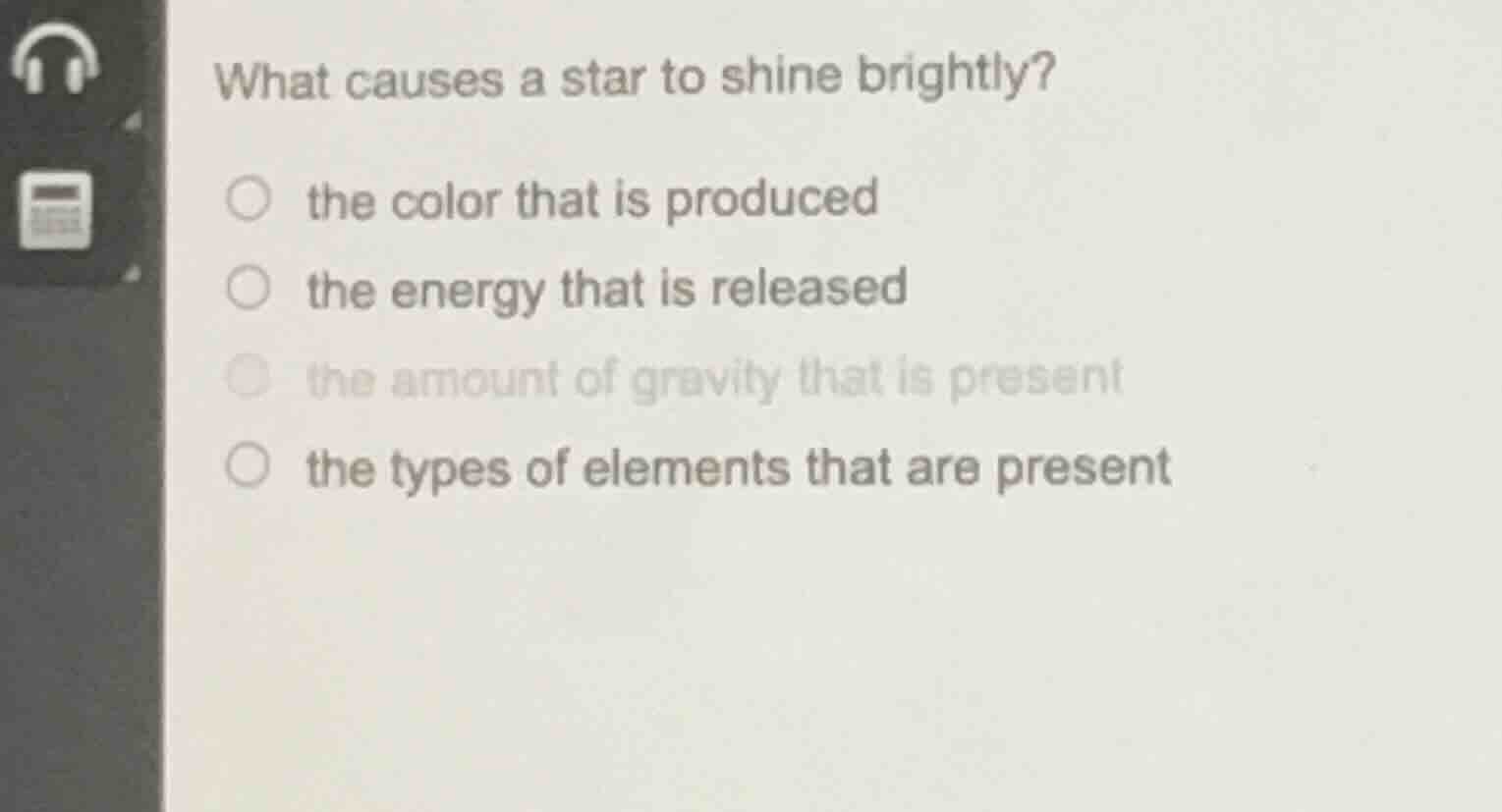 what causes a star to shine brightly? the color that is produced the en…