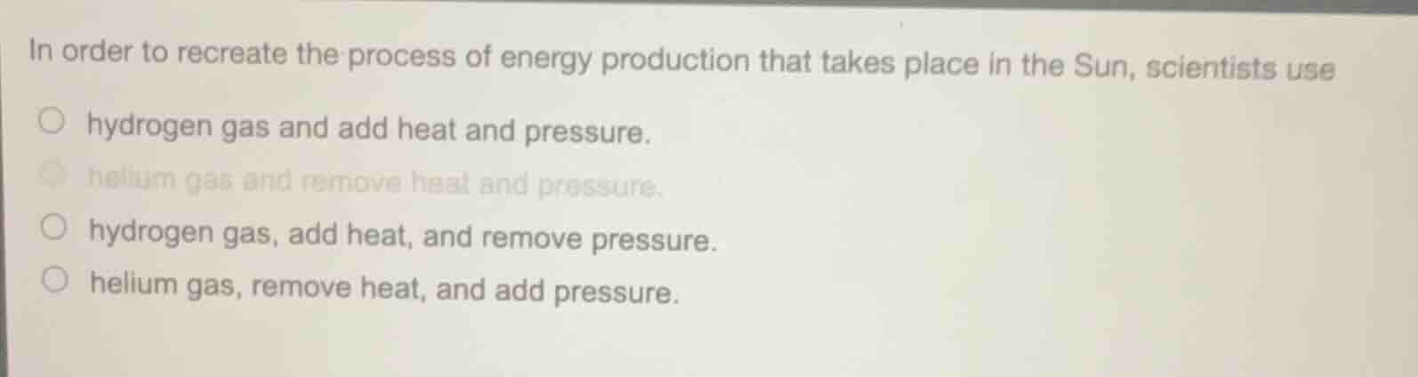 in order to recreate the process of energy production that takes place …