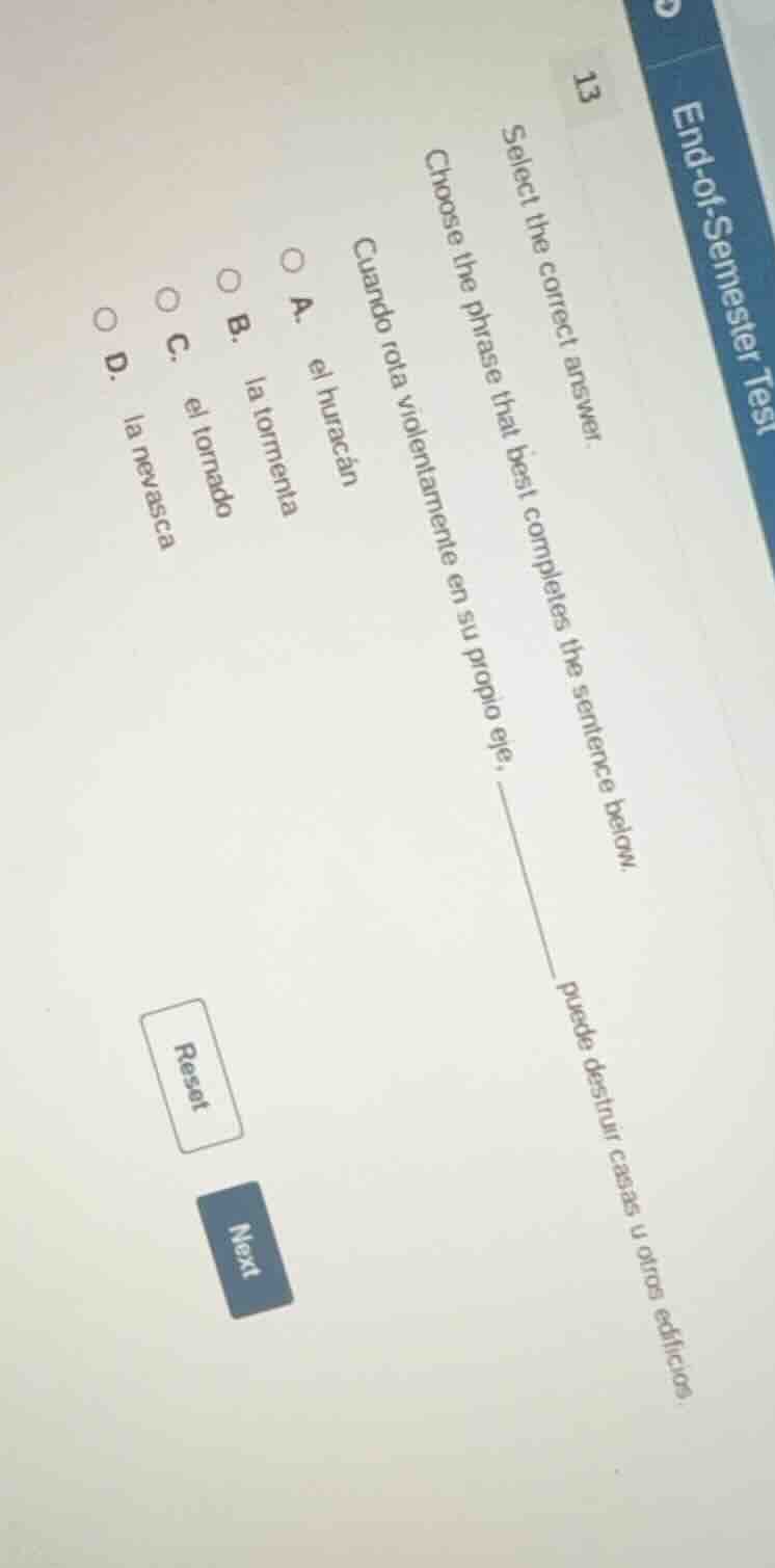 13 select the correct answer. choose the phrase that best completes the…