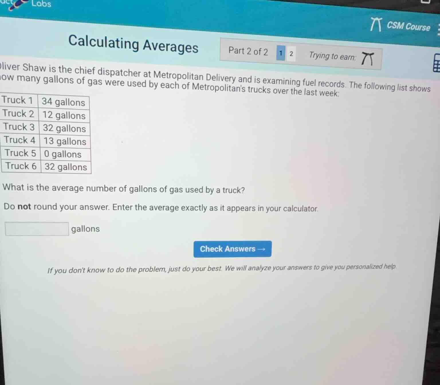 calculating averages part 2 of 2 1 2 trying to earn: oliver shaw is the…