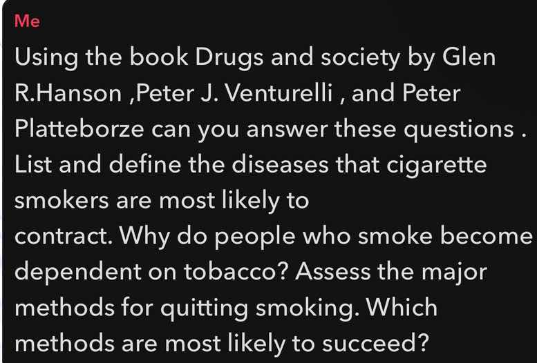 using the book drugs and society by glen r.hanson,peter j. venturelli, …