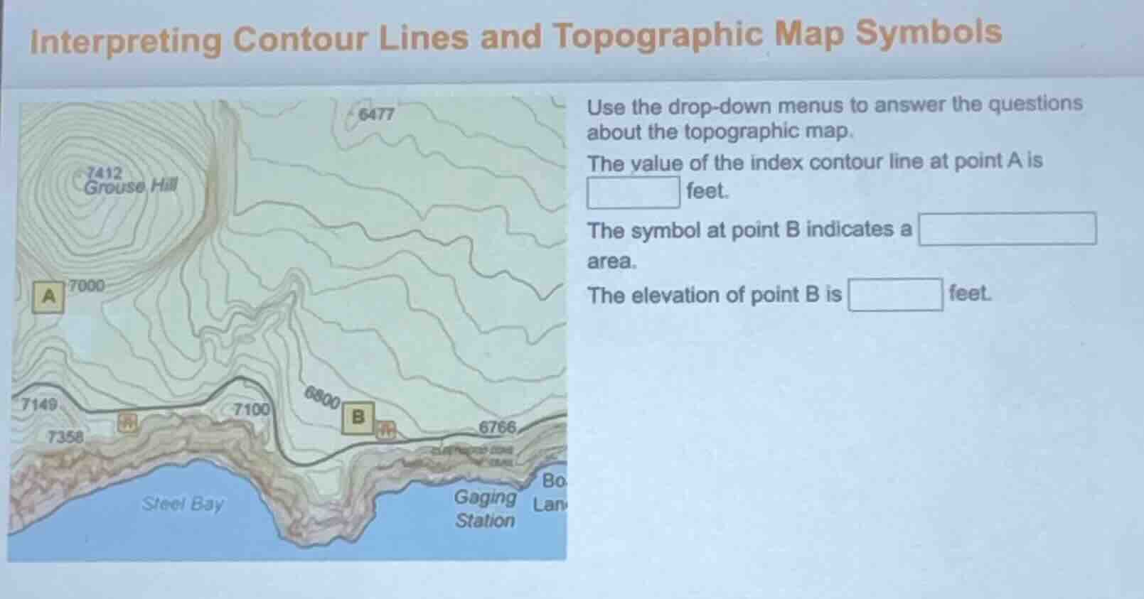 interpreting contour lines and topographic map symbols use the drop - d…