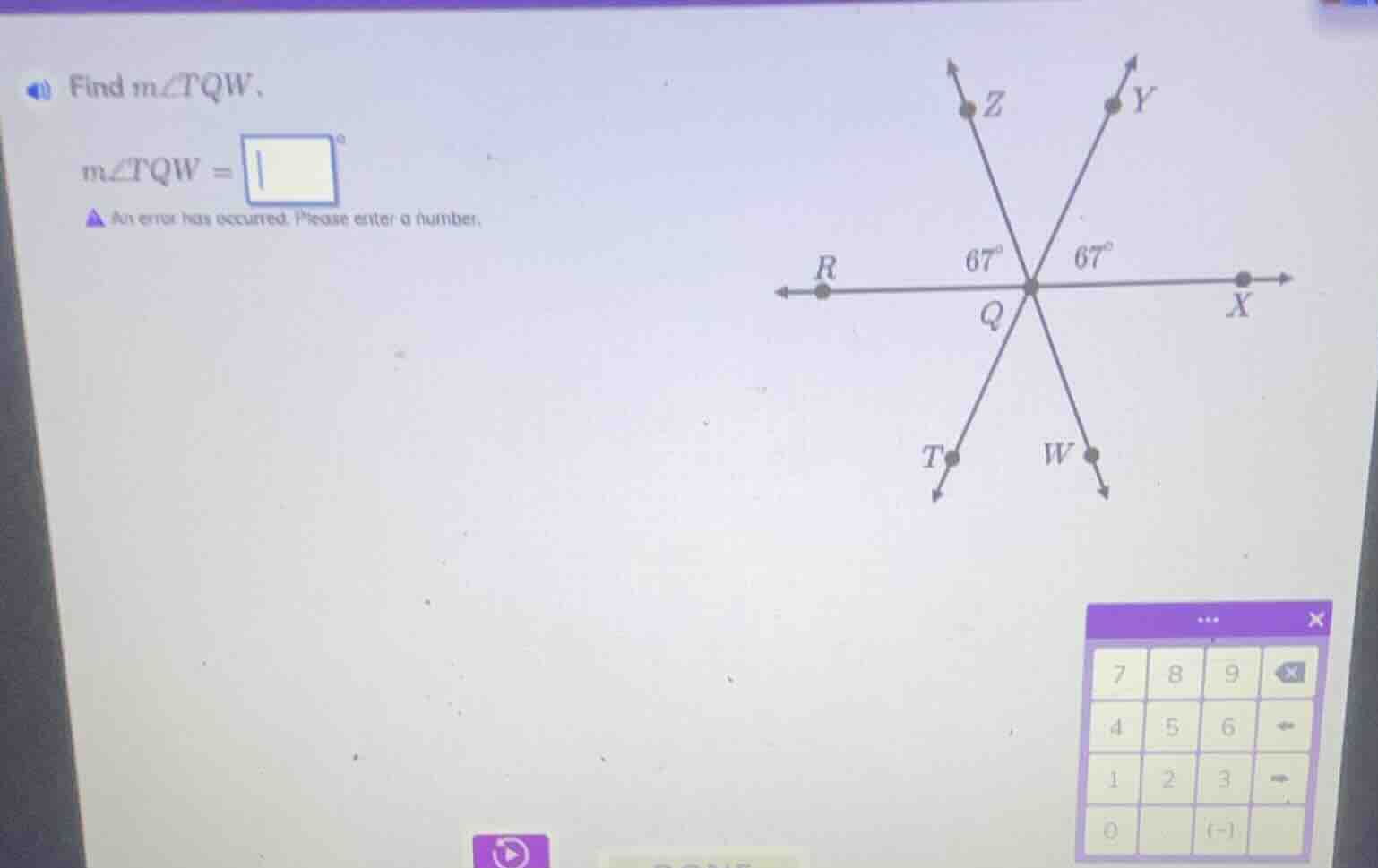 find ( mangle tqw ).( mangle tqw = square^circ )an error has occurred. …