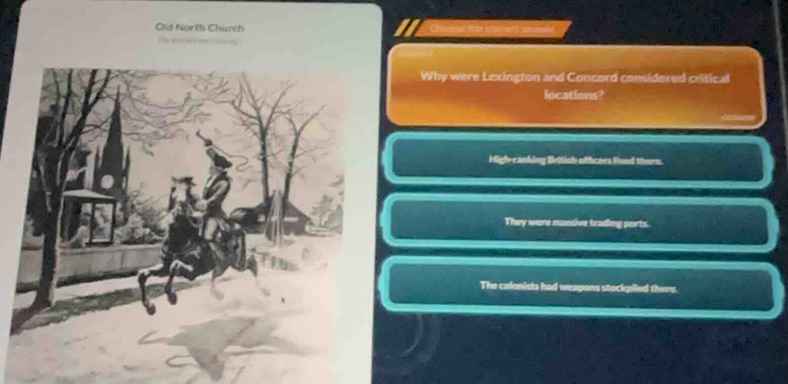 old north church why were lexington and concord considered critical loc…