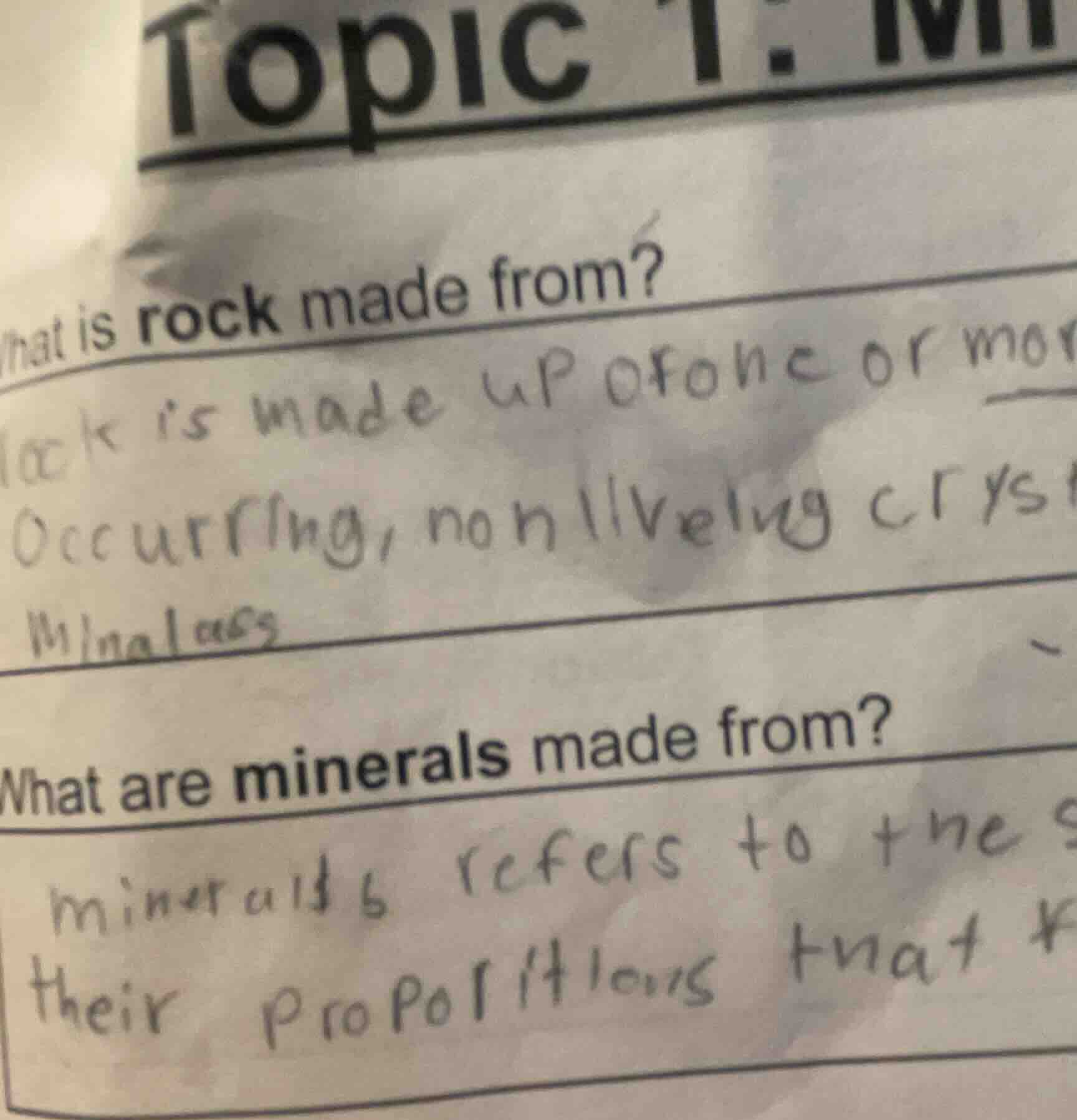 what is rock made from? rock is made up of one or mor occurring, nonliv…