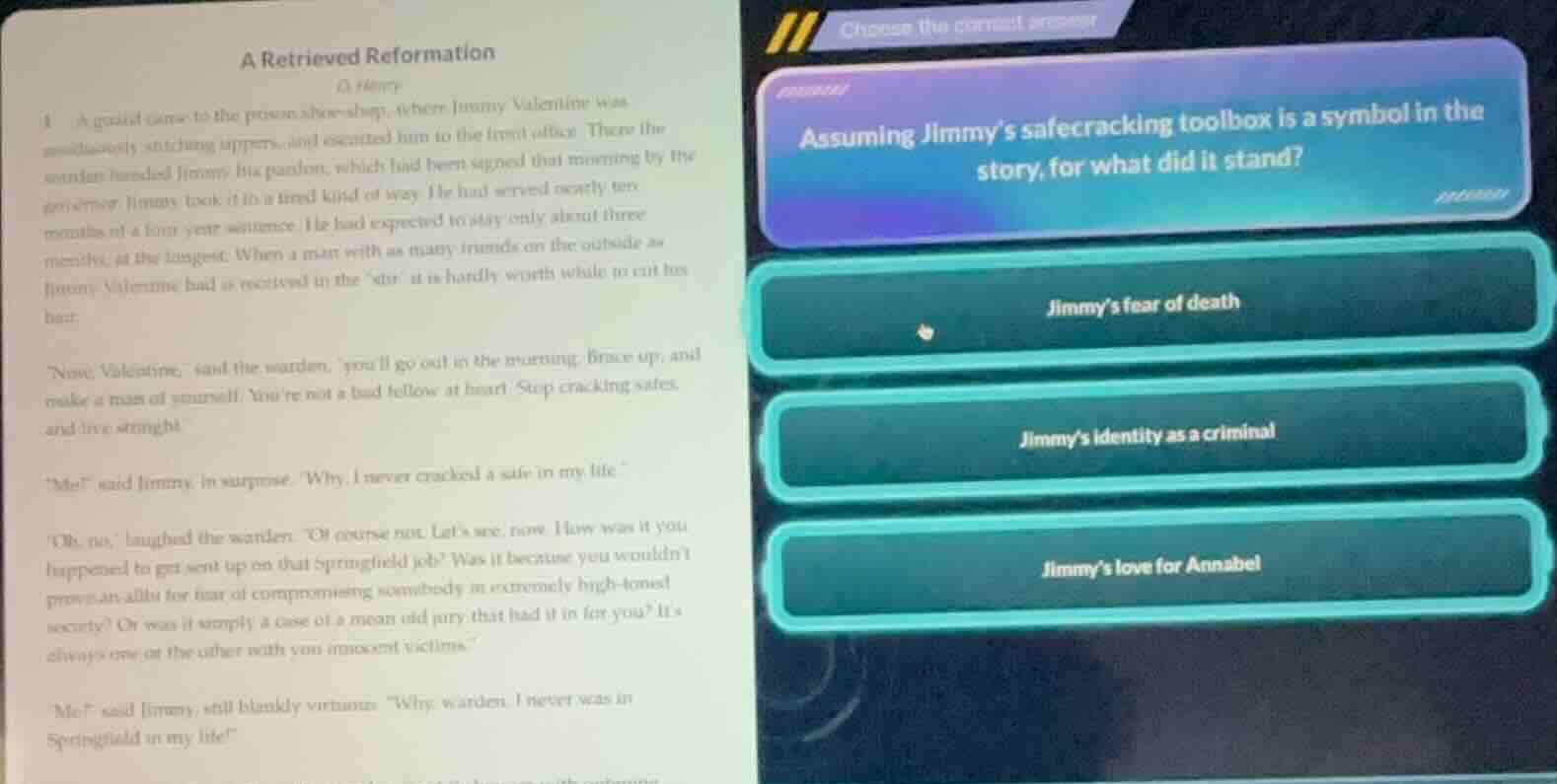 a retrieved reformation o. henry 1 a guard came to the prison shoemakin…