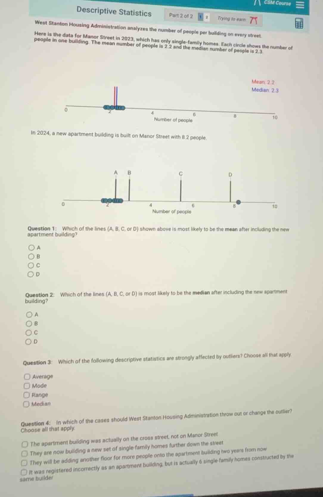 descriptive statistics west stanton housing administration analyzes the…
