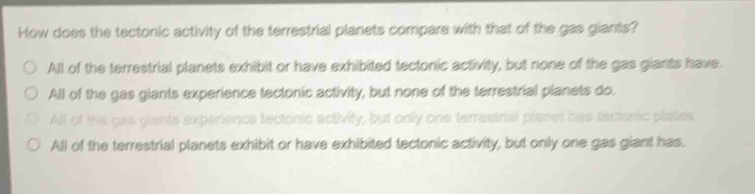 how does the tectonic activity of the terrestrial planets compare with …