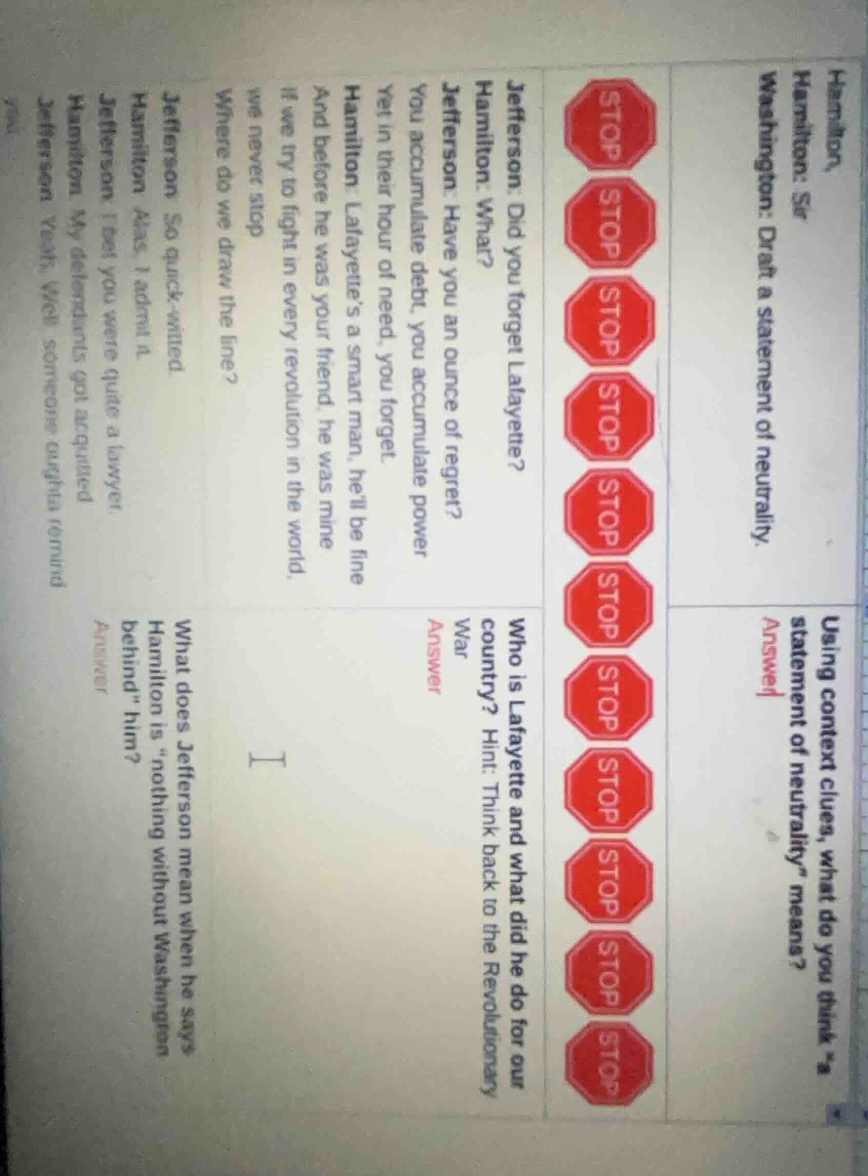 hamilton hamilton: sir washington: draft a statement of neutrality. usi…
