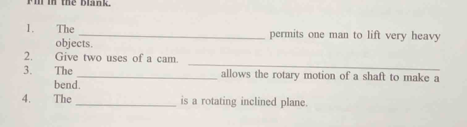 fill in the blank. 1. the ______________________________ permits one ma…