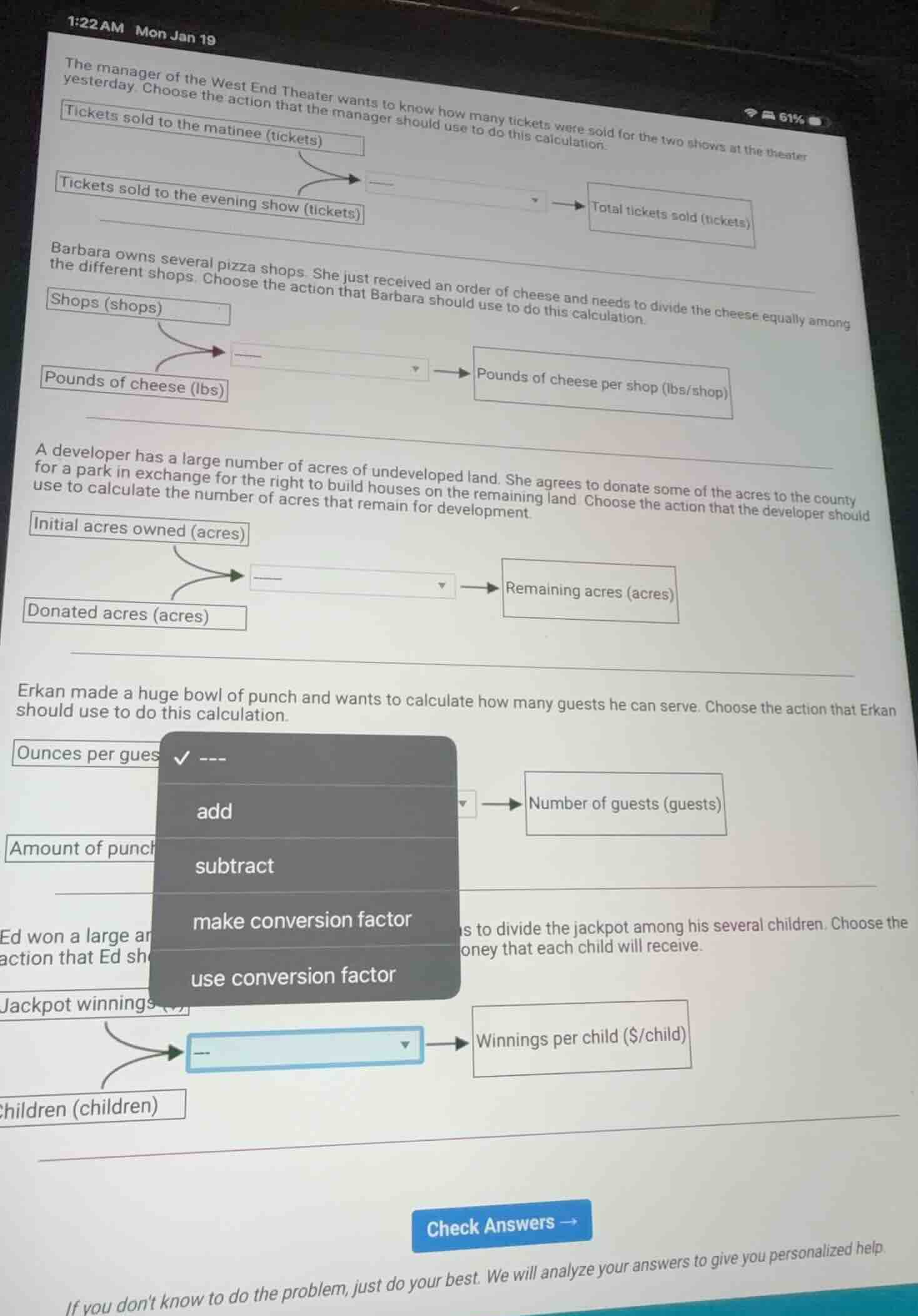 the manager of the west end theater wants to know how many tickets were…