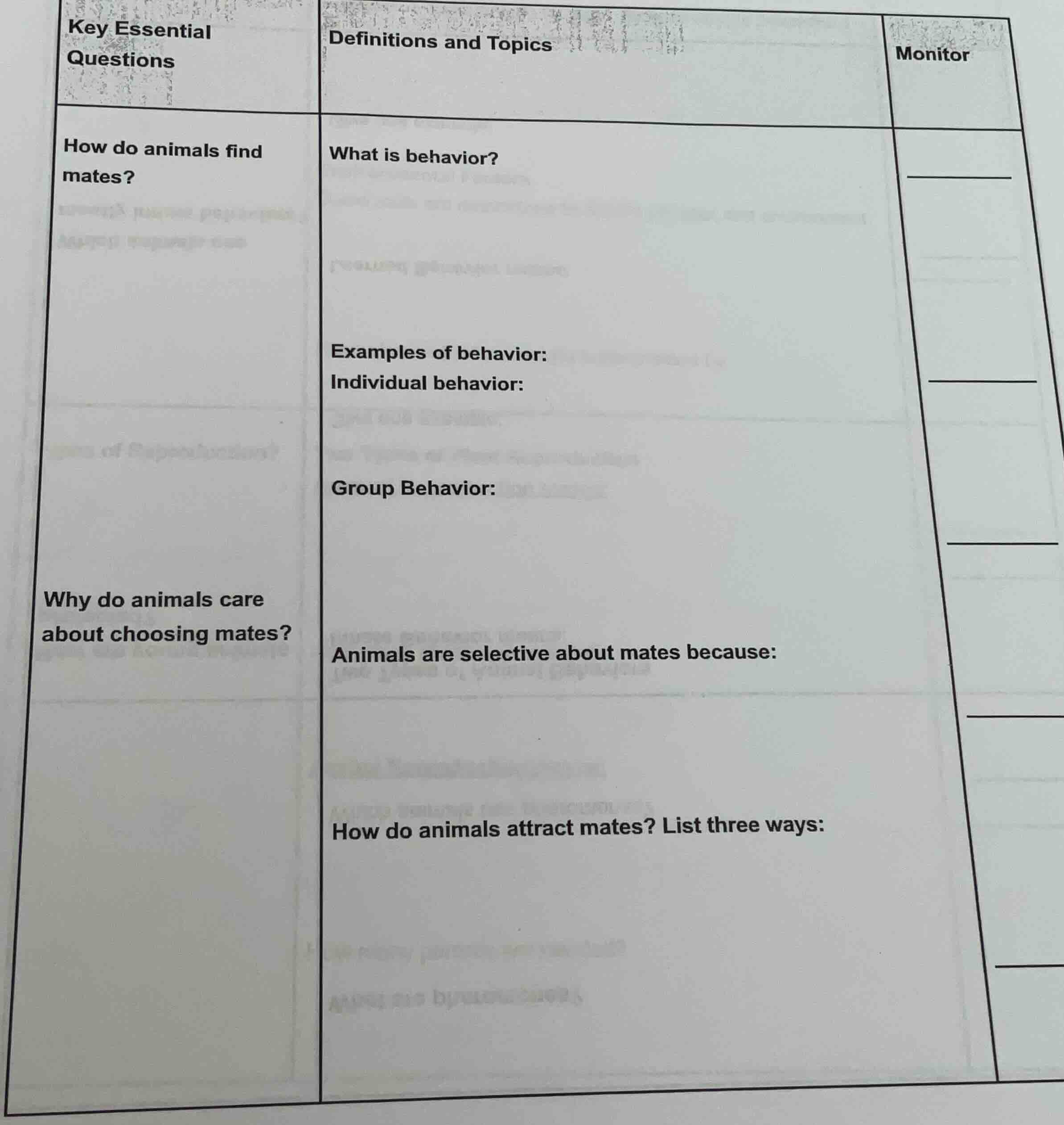 key essential questions how do animals find mates? why do animals care …