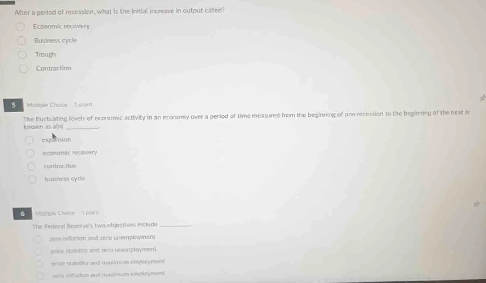after a period of recession, what is the initial increase in output cal…