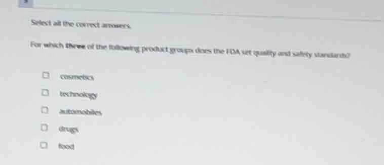 select all the correct answers. for which three of the following produc…