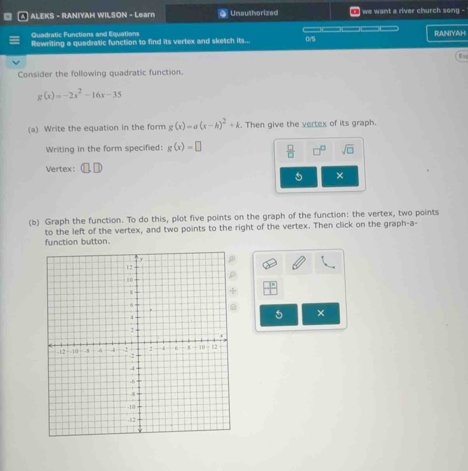 quadratic functions and equations rewriting a quadratic function to fin…