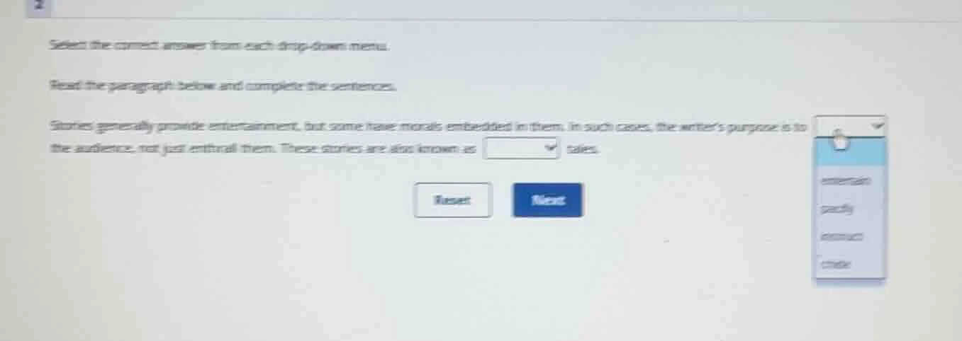 select the correct answer from each drop - down menu. read the paragrap…