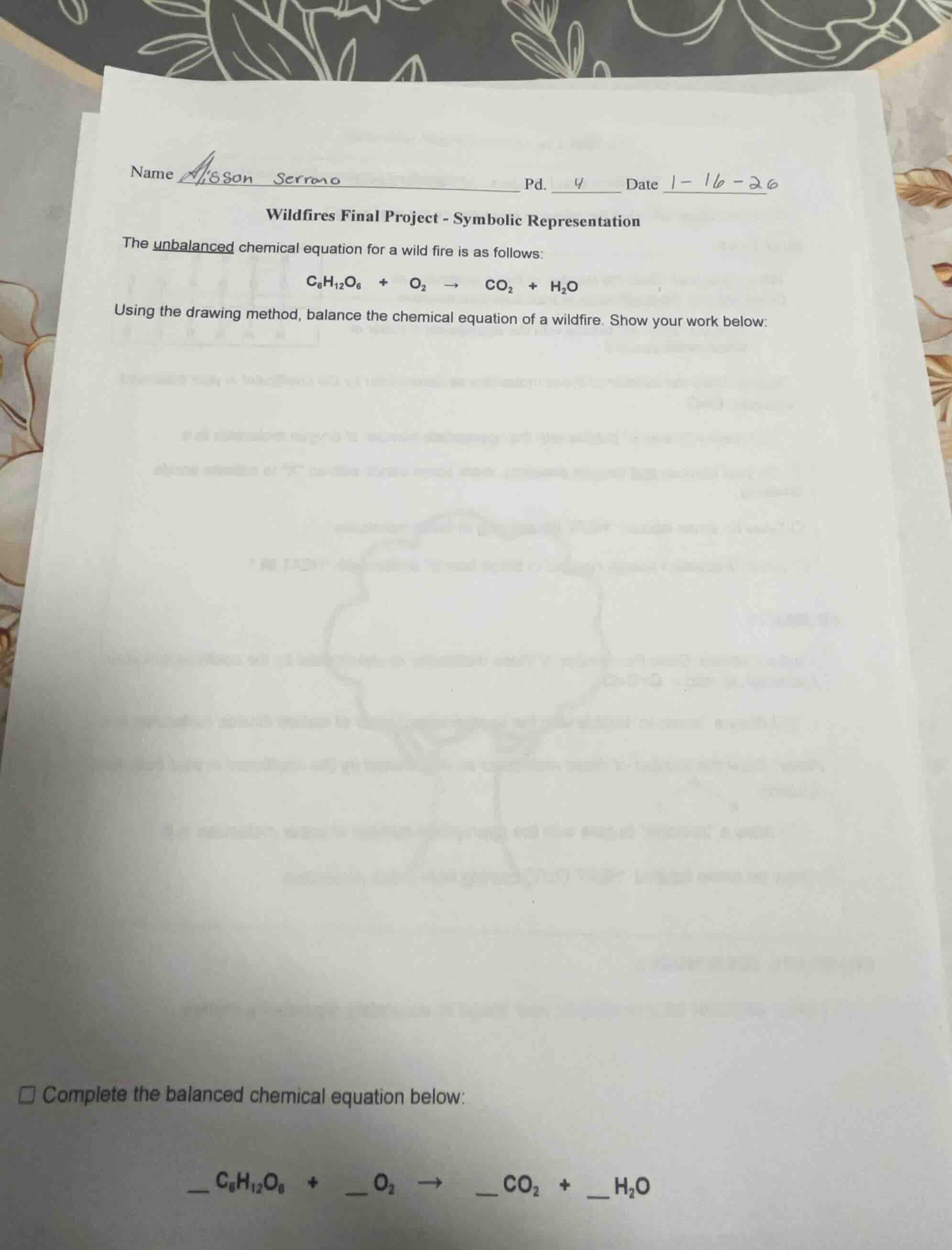 name alisson serrano pd. 4 date 1-16-26 wildfires final project - symbo…