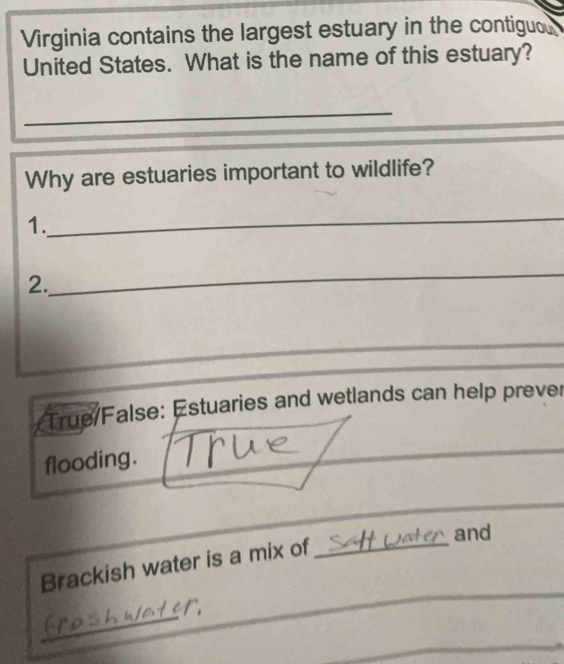 virginia contains the largest estuary in the contiguous united states. …