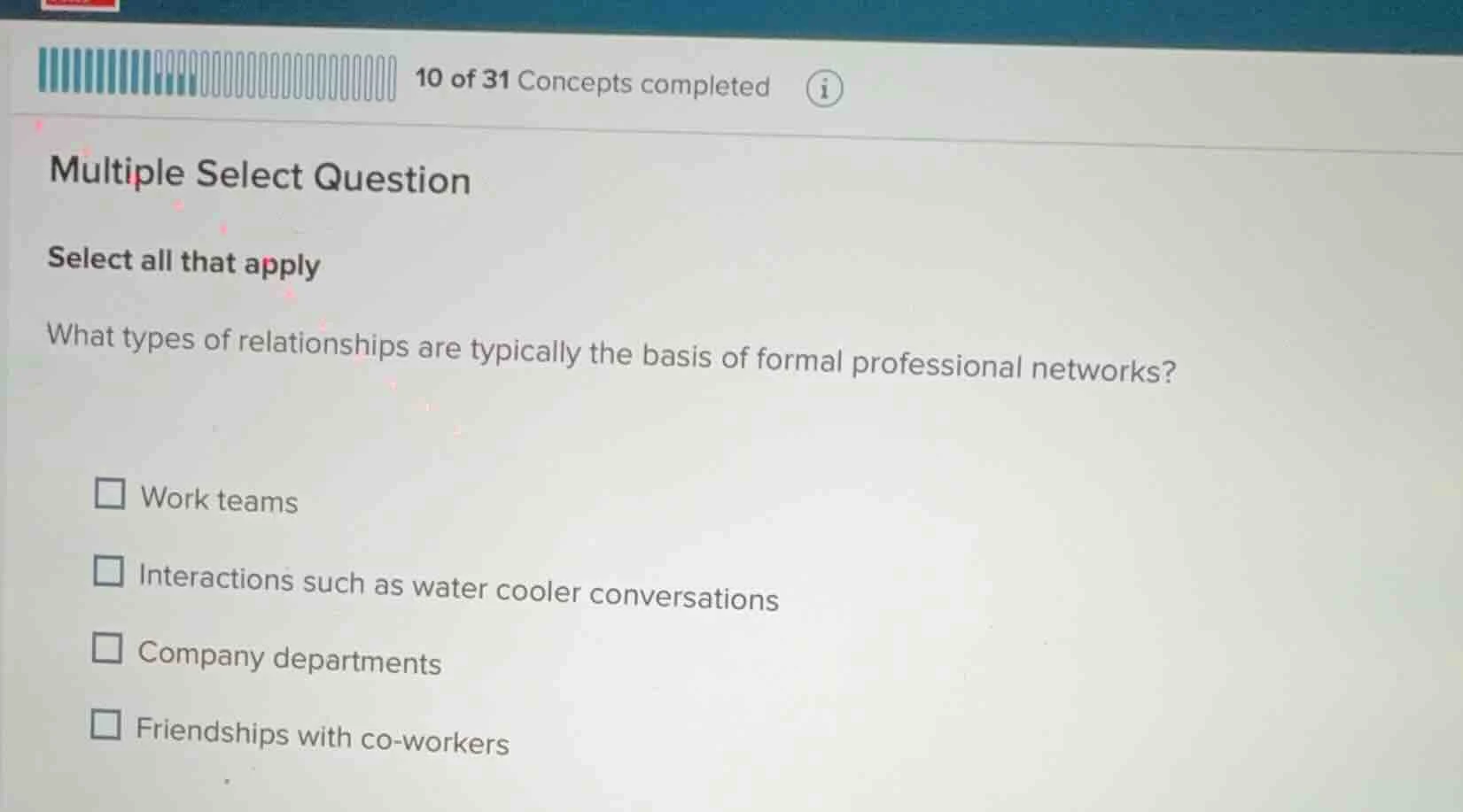 multiple select question select all that apply what types of relationsh…