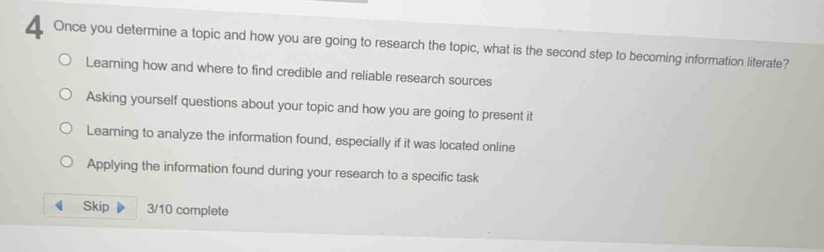 4 once you determine a topic and how you are going to research the topi…