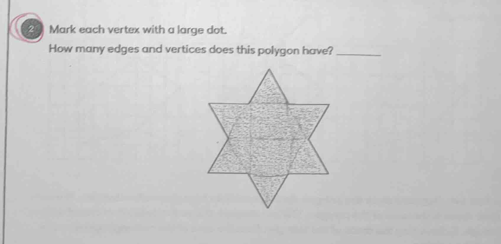2 mark each vertex with a large dot. how many edges and vertices does t…