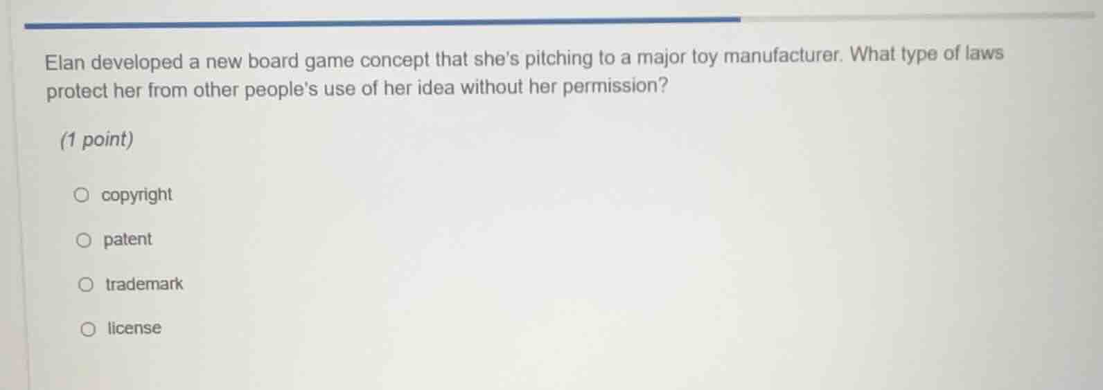 elan developed a new board game concept that shes pitching to a major t…