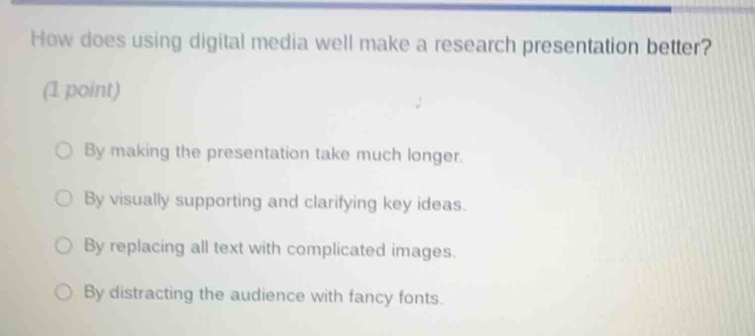 how does using digital media well make a research presentation better? …