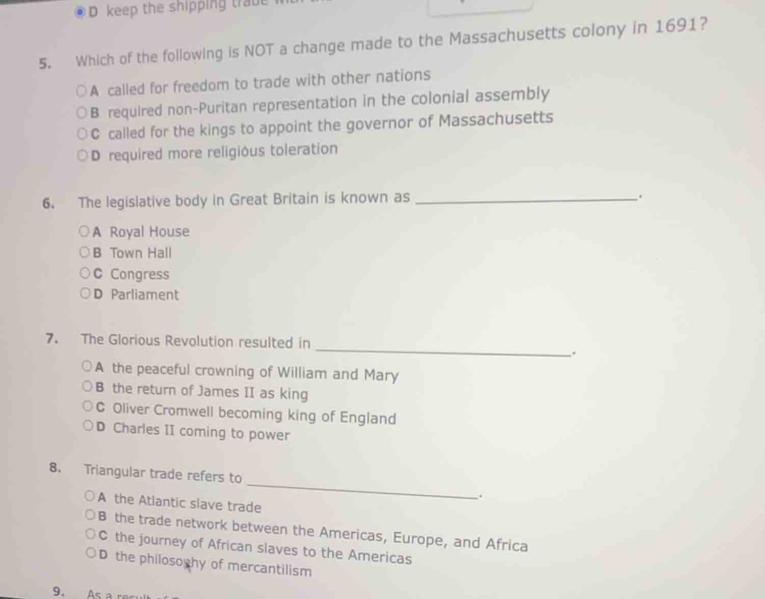 5. which of the following is not a change made to the massachusetts col…