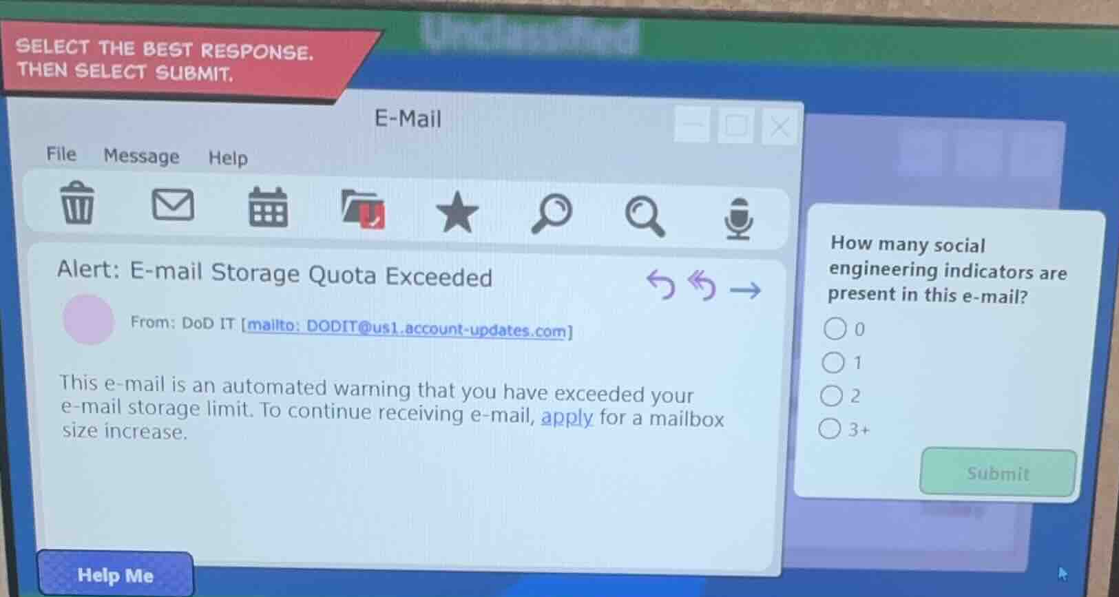 select the best response. then select submit. e - mail file message hel…