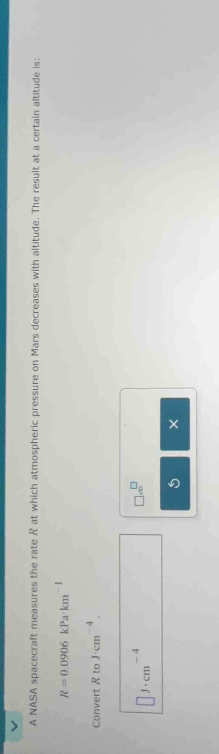 a nasa spacecraft measures the rate ( r ) at which atmospheric pressure…