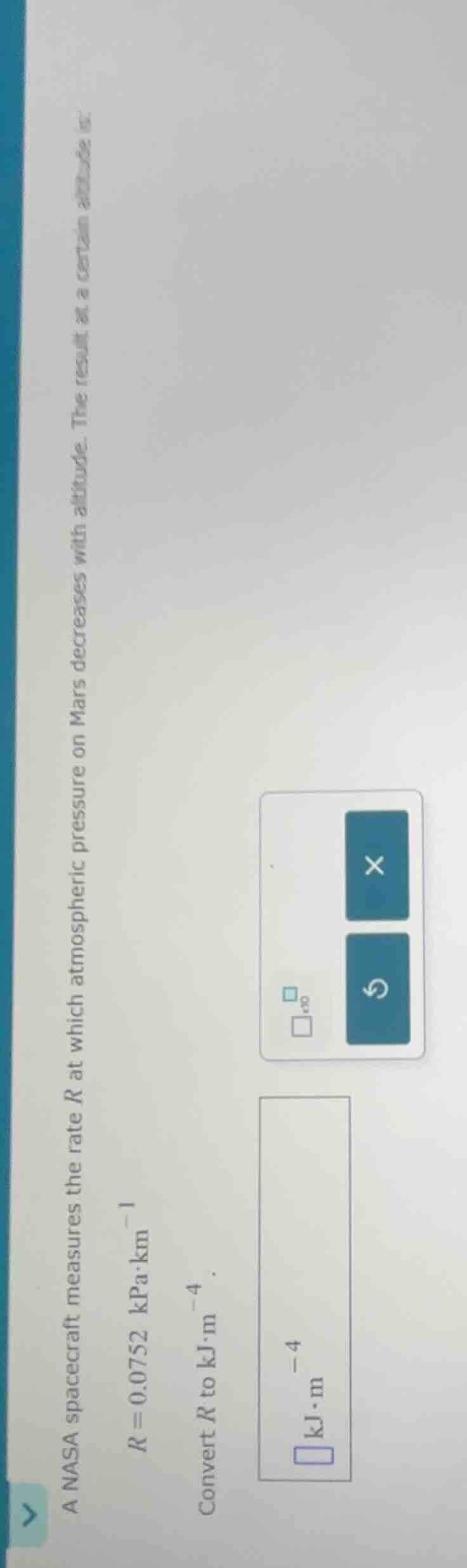 a nasa spacecraft measures the rate ( r ) at which atmospheric pressure…