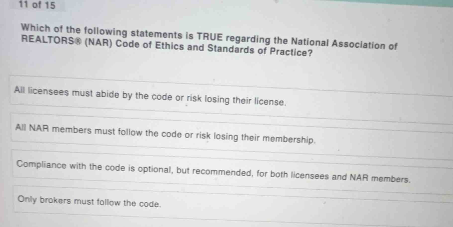 11 of 15 which of the following statements is true regarding the nation…