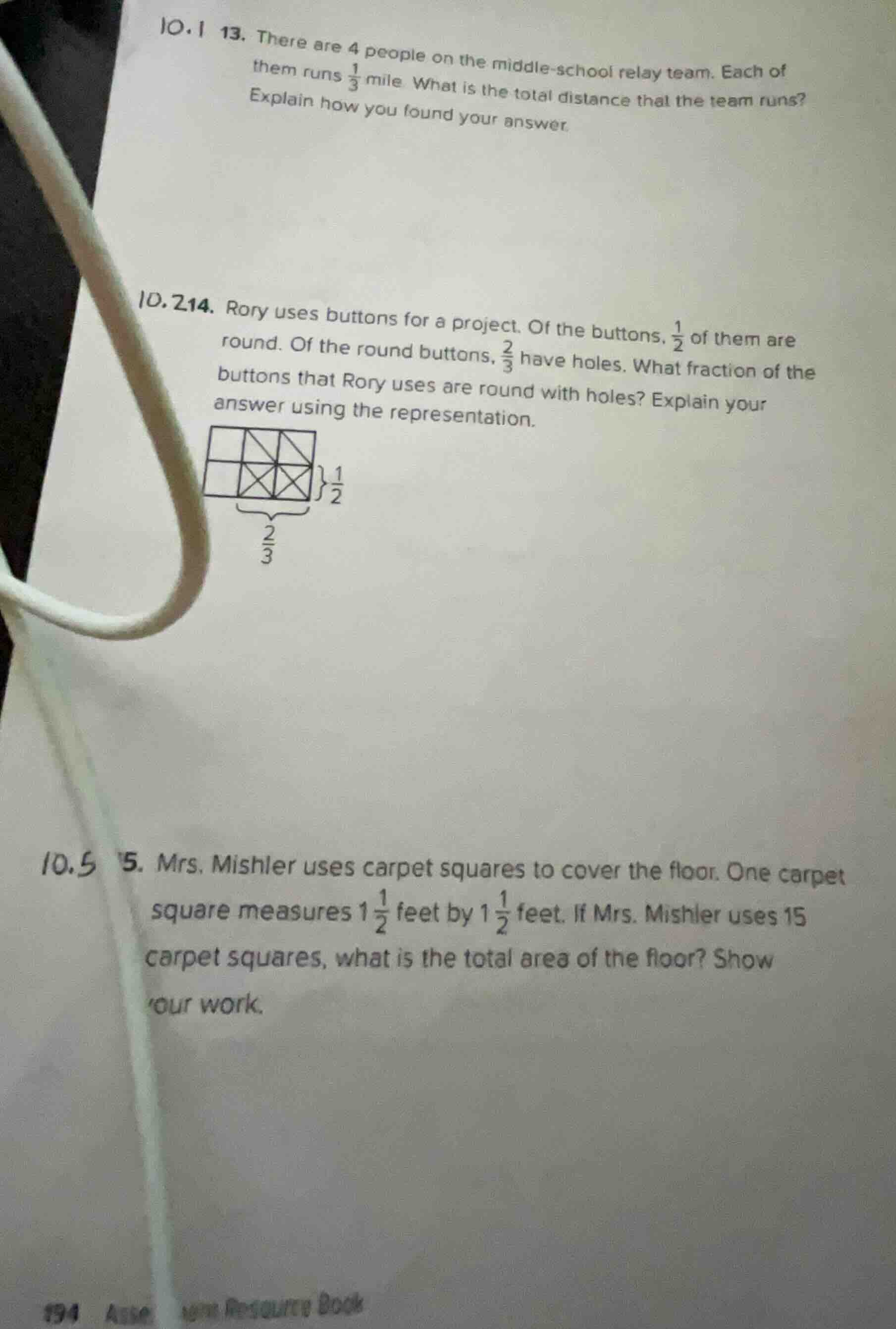 10.1 13. there are 4 people on the middle - school relay team. each of …