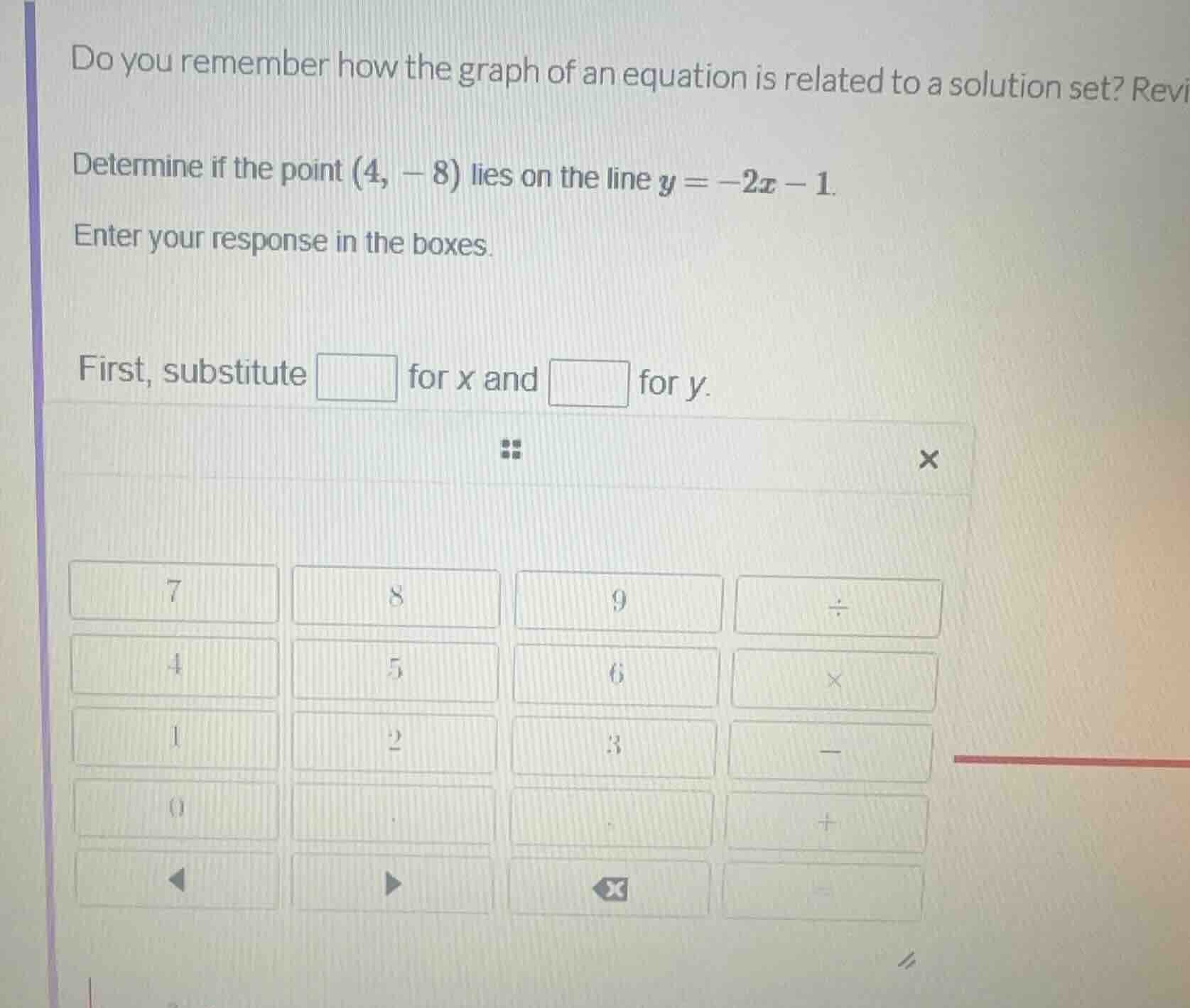 do you remember how the graph of an equation is related to a solution s…